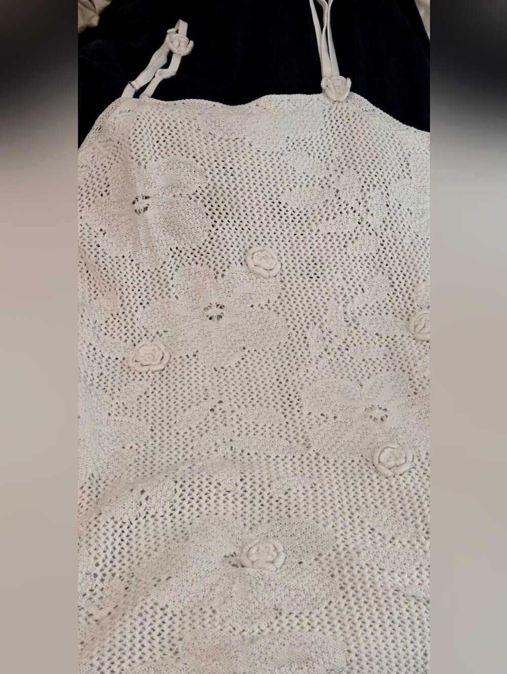 Wild fable White Knit Dress With Floral Print